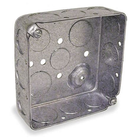 Raco Electrical Box, Square, 2 Gangs, Galvanized Zinc, 2